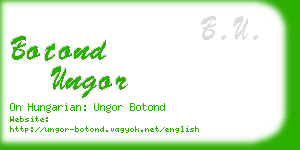 botond ungor business card